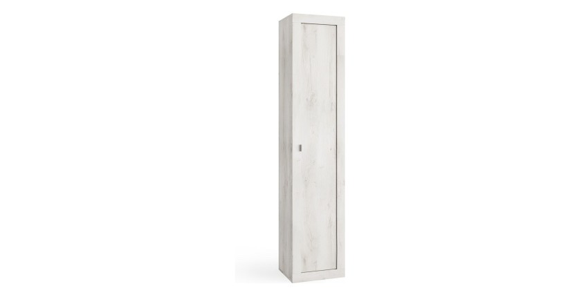 Armoire de salle de bains, 1 porte, 5 étagères, collection CISA. Coloris chêne gris
