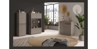 Buffet design 2 portes 1 tiroir collection FANZY. Coloris marron \ chêne foncé