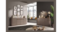 Buffet 3 portes collection FANZY. Coloris marron \ chêne foncé