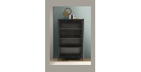 Buffet design 4 portes en bois collection IRON. Coloris chêne noir