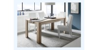 Table extensible 180x90, Collection ZEFIR, coloris chêne clair, idéal pour votre salle à manger