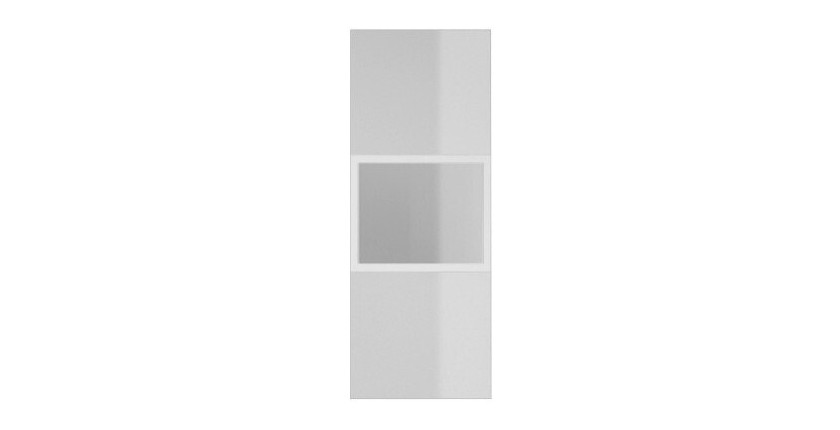 Vitrine suspendue, 1 porte vitrée collection ZANTE. Coloris blanc brillant
