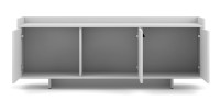 Meuble TV design VICTORIA 140 cm, 3 portes, coloris blanc