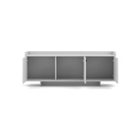 Meuble TV design VICTORIA 140 cm, 3 portes, coloris blanc