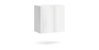 Petit meuble de rangement suspendu NEVER blanc brillant de 50cm