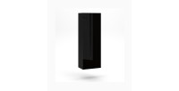 Colonne suspendue design NEVER, 1 porte, 140 cm, noir brillant