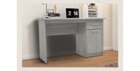 Bureau de la collection PRAGUE 1 tiroir 1 porte, coloris chêne gris