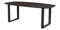 Table à manger BELLA longueur 200cm en décor bois exotique mangolia noir