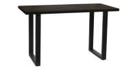 Table à manger AWANI longueur 160cm en bois exotique mangolia noir