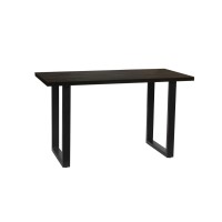 Table à manger AWANI longueur 160cm en bois exotique mangolia noir