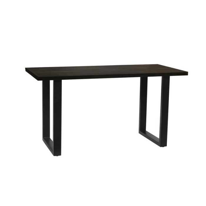 Table à manger AWANI longueur 180cm en bois exotique mangolia noir