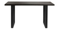 Table à manger AWANI longueur 180cm en bois exotique mangolia noir