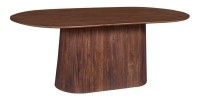 Table collection RIMBAUD effet bois brun clair longueur 200 cm