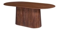 Table collection RIMBAUD effet bois brun clair longueur 200 cm