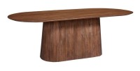 Table collection RIMBAUD effet bois brun clair longueur 230 cm