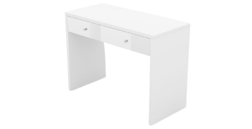 Bureau droit design avec grand tiroir collection BRIXTON coloris blanc.