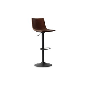 Tabouret de bar style vintage coloris brun. Collection SOUL