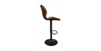 Tabouret de bar style vintage coloris cognac. Collection MABEL