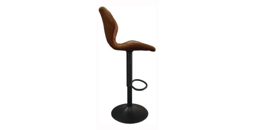 Tabouret de bar style vintage coloris cognac. Collection MABEL