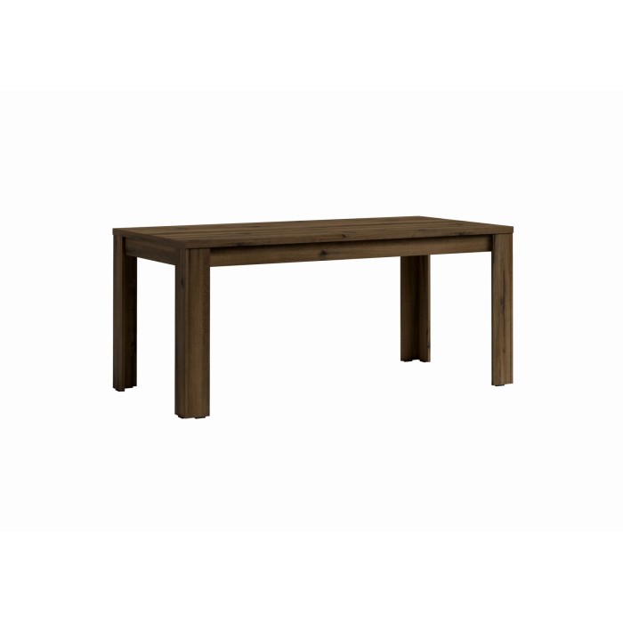 Table pour salle à manger MERLIN - 180 cm - Chêne noble/Noir
