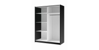 Armoire design 200cm coloris noir et chêne collection VARIA