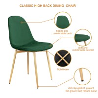 Chaise EKO Velours Vert foncé, dimension L45 x H84 x P55 cm, idéal pour votre cuisine ou salle à manger