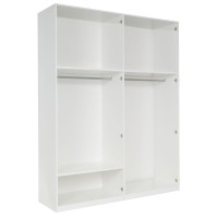 Armoire 4 Portes 180cm collection VERONA. Coloris blanc brillant