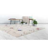 Tapis 230x160cm, design A305R coloris multicolore - Confort et élégance pour votre intérieur