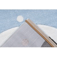 Tapis 150x80cm, design A223O coloris bleu - Confort et élégance pour votre intérieur