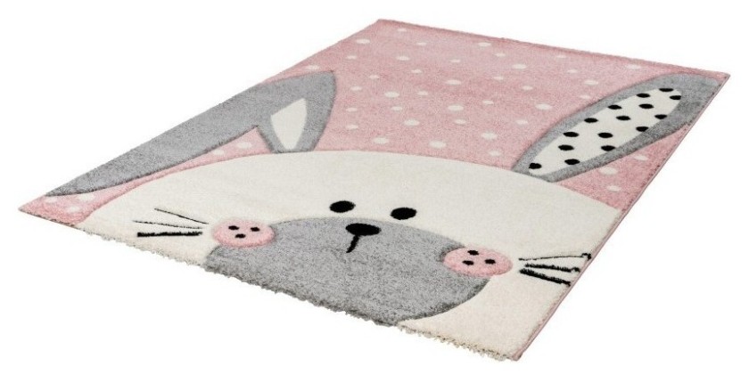 Tapis 170x120cm, design A423O coloris rose - Confort et élégance pour votre intérieur