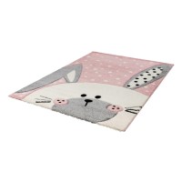 Tapis 170x120cm, design A423O coloris rose - Confort et élégance pour votre intérieur