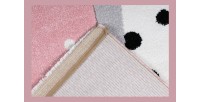 Tapis 170x120cm, design A423O coloris rose - Confort et élégance pour votre intérieur