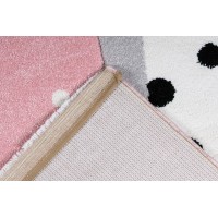 Tapis 230x160cm, design A423O coloris rose - Confort et élégance pour votre intérieur