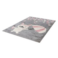 Tapis 150x80cm, design A623O coloris rose - Confort et élégance pour votre intérieur