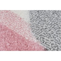 Tapis 150x80cm, design A723O coloris rose - Confort et élégance pour votre intérieur