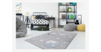 Tapis 170x120cm, design A033O coloris gris - Confort et élégance pour votre intérieur