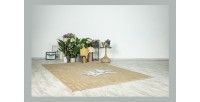 Tapis 150x80cm, design A202A coloris beige - Confort et élégance pour votre intérieur
