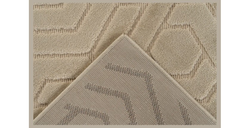 Tapis 300x80cm, design A202A coloris beige - Confort et élégance pour votre intérieur