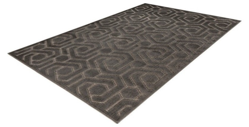 Tapis 170x120cm, design A202A coloris gris - Confort et élégance pour votre intérieur