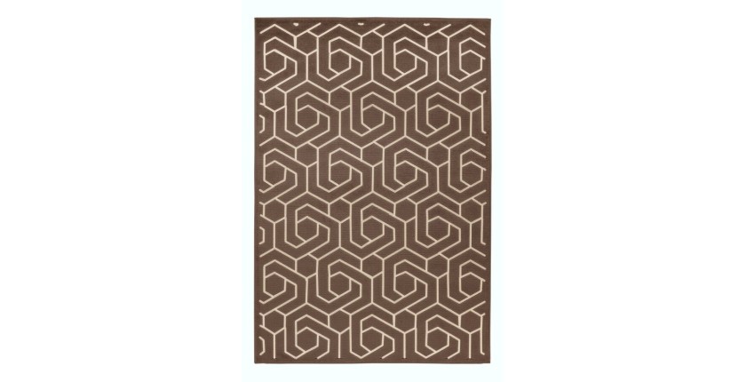 Tapis 150x80cm, design A202A coloris taupe - Confort et élégance pour votre intérieur