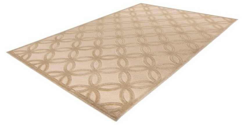 Tapis 150x80cm, design A302A coloris beige - Confort et élégance pour votre intérieur