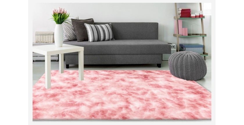 Tapis 150x80cm, design B005O coloris rose - Confort et élégance pour votre intérieur