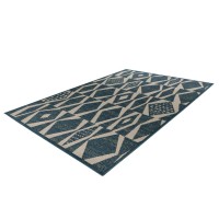 Tapis 150x80cm, design C203I coloris bleu - Confort et élégance pour votre intérieur