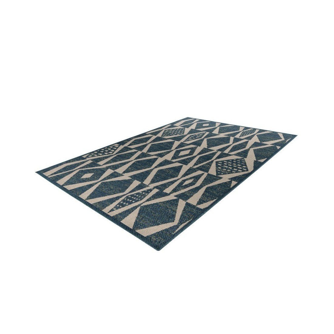 Tapis 170x120cm, design C203I coloris bleu - Confort et élégance pour votre intérieur