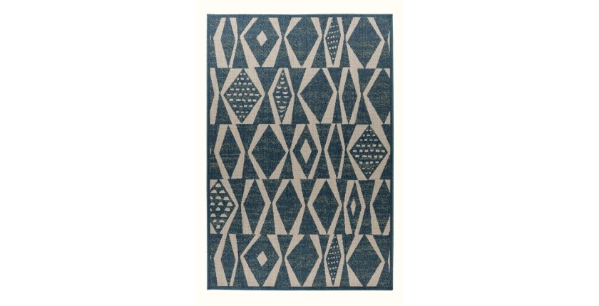 Tapis 170x120cm, design C203I coloris bleu - Confort et élégance pour votre intérieur