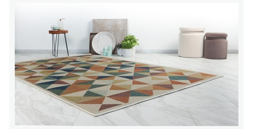 Tapis 150x80cm, design C303I coloris multicolore - Confort et élégance pour votre intérieur