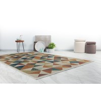 Tapis 150x80cm, design C303I coloris multicolore - Confort et élégance pour votre intérieur