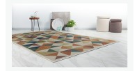 Tapis 170x120cm, design C303I coloris multicolore - Confort et élégance pour votre intérieur