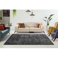 Tapis 170x120cm, design C005D coloris anthracite - Confort et élégance pour votre intérieur