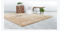 Tapis 150x80cm, design C005D coloris sable - Confort et élégance pour votre intérieur